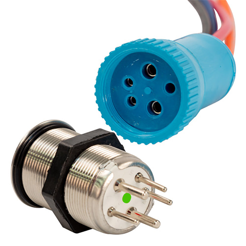 Bluewater 22mm Push Button Switch  OffOnOn Double Momentary Contact  BlueGreenRed LED  4 Lead 905921234 Main image
