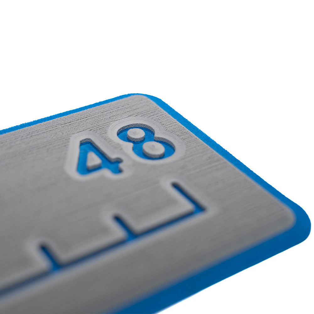 SeaDek 48 Routed Ruler  6mm  Brushed Texture  Storm GreyBimini Blue 5358418363 Main image
