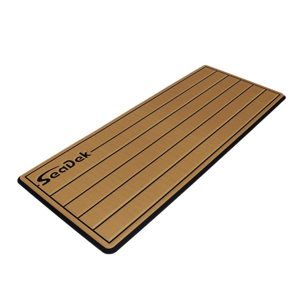 SeaDek 16 x 39 20mm Dual Density Large Teak Helm Pad wSeaDek Logo  Brushed Texture  MochaBlack 4064mm x 9906mm x 20mm Main image