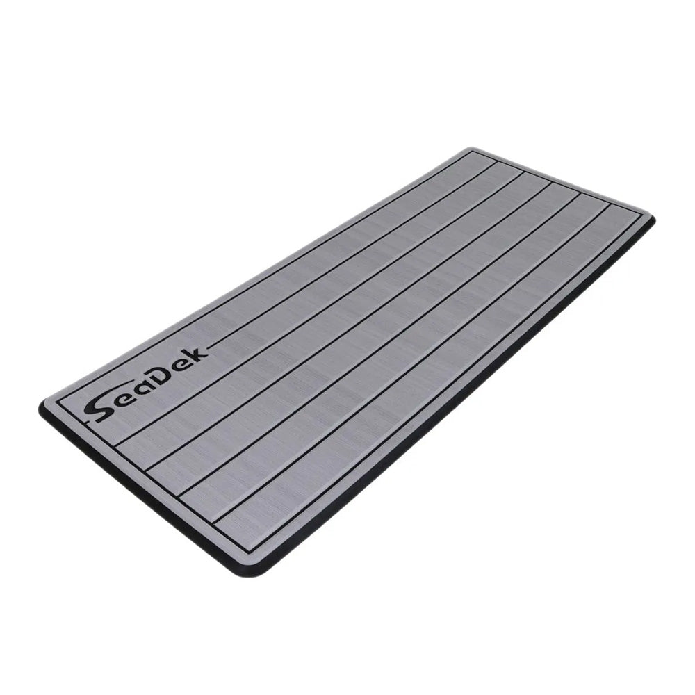 SeaDek 14 x 36 20mm Dual Density Small Teak Helm Pad wSeaDek Logo  Brushed Texture  GrayBlack 3556mm x 9144mm x 20mm Main image