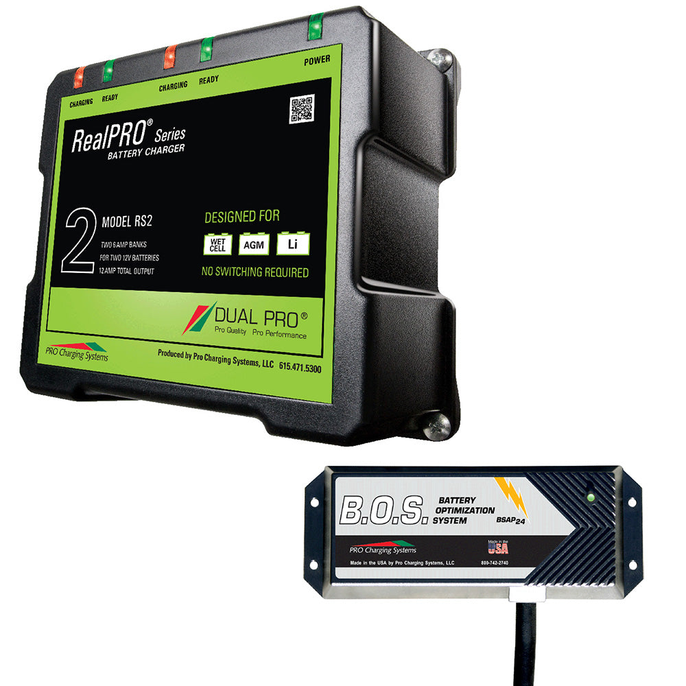 Dual Pro RS2 2 Bank Battery Charger w2 Bank BOS RS2BOS12V2 Main image