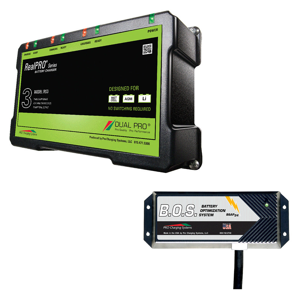 Dual Pro RS3 3 Bank Battery Charger w2 Bank BOS RS3BOS12V2 Main image