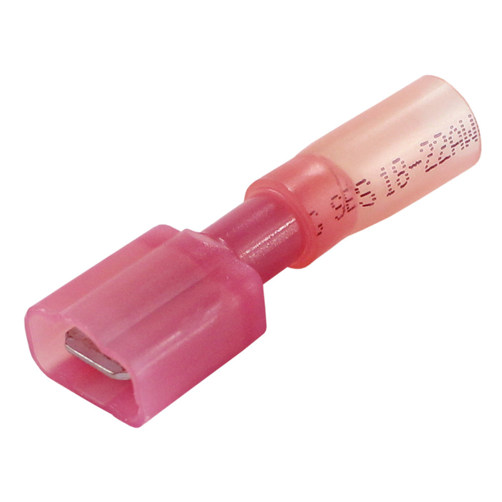 Pacer 2218 AWG FullyInsulated Male Disconnect Terminal  Red  25 Pack TDE18250FIM25 Main image