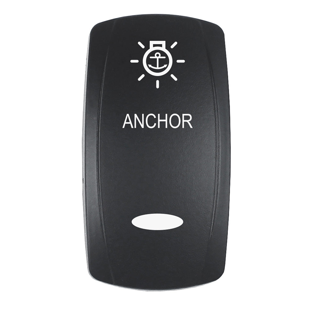 Pacer Actuator  ANCHOR fV Series Contura Switches  Black  Laser Etched TopBottom Light EV2LEANC Main image