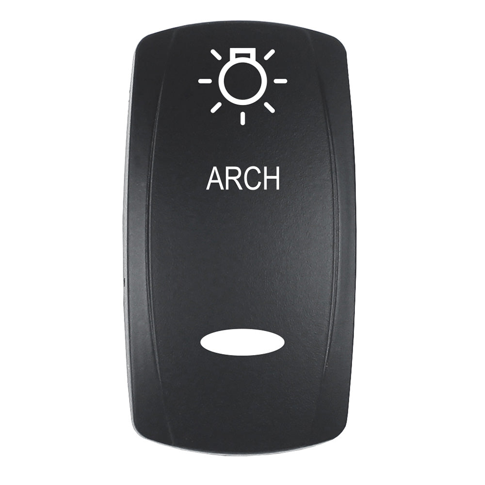 Pacer Actuator  ARCH fV Series Contura Switches  Black  Laser Etched TopBottom Light EV2LEARCH Main image