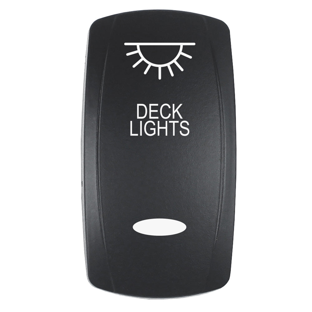 Pacer Actuator  DECK LIGHTS fV Series Contura Switches  Black  Laser Etched TopBottom Light EV2LEDECK Main image