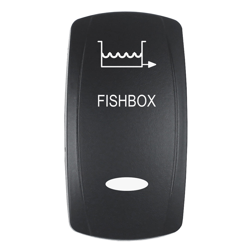 Pacer Actuator  FISHBOX fV Series Contura Switches  Black  Laser Etched TopBottom Light EV2LEFBX Main image
