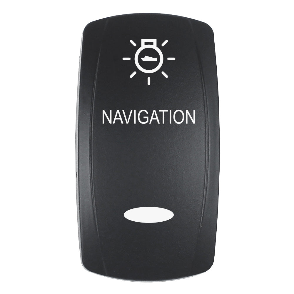 Pacer Actuator  NAVIGATION fV Series Contura Switches  Black  Laser Etched TopBottom Light EV2LENAV Main image