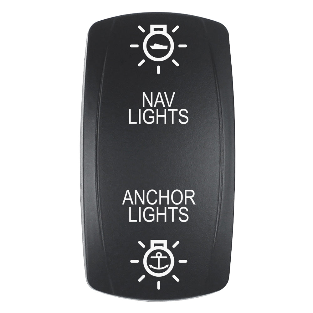 Pacer Actuator  NAVANC fV Series Contura Switches  Black  Laser Etched TopBottom Light EV2LENAVANC Main image