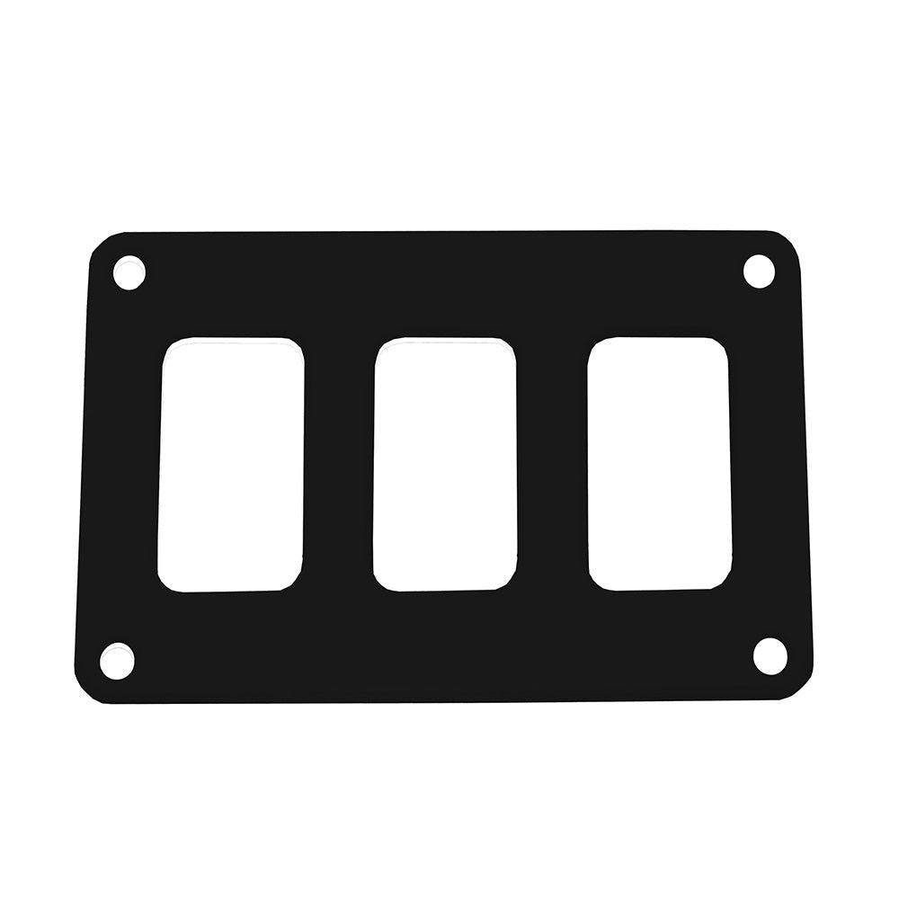Pacer Switch Panel  3 Switch  1 Row  425 x 275  Black Powder Coated Aluminum PSC31BK Main image
