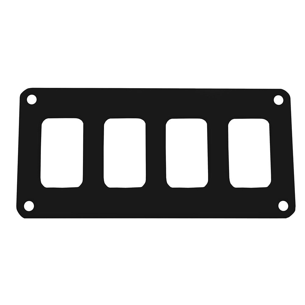 Pacer Switch Panel  4 Switch  1 Row  55 x 275  Black Powder Coated Aluminum PSC41BK Main image