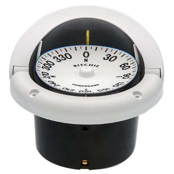 Ritchie HF742W Helmsman Compass  Flush Mount  White HF742W