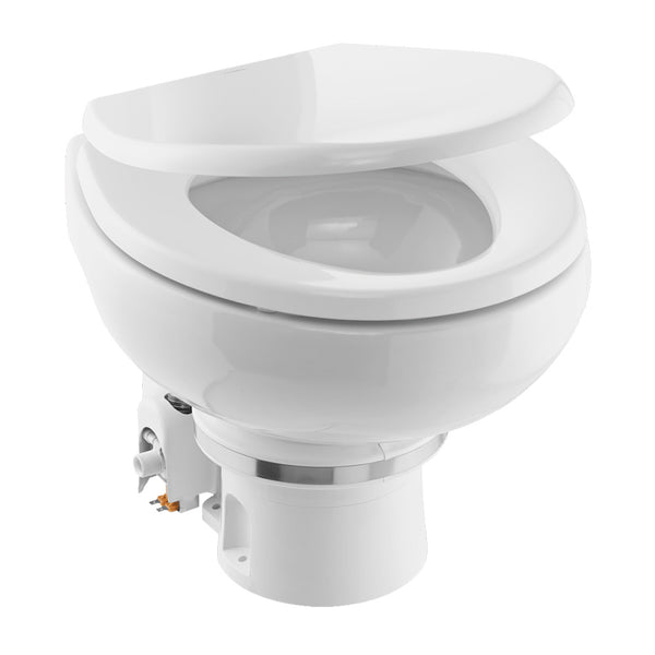 Dometic MasterFlush MF 7120  White  Electric Macerating Toilet wOrbit Base  Slow Close Seat  Freshwater  12V 9610007270
