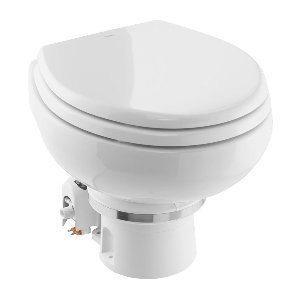 Dometic MasterFlush MF 7120  White  Electric Macerating Toilet wOrbit Base  Slow Close Seat  Freshwater  12V 9610007270 Main image