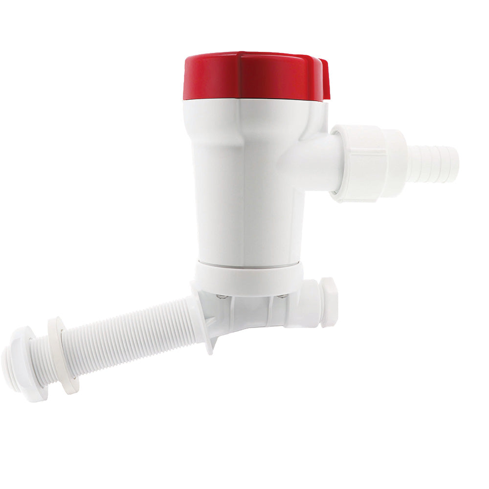 Rule 1100 GPH Livewell Pump Angled ThruHull Inlet 605C Main image