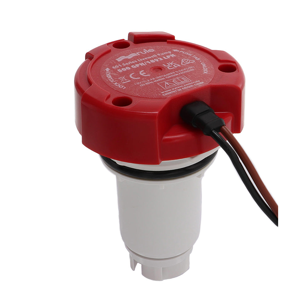 Rule 500 GPH Livewell Pump Replacement Motor Cartridge 65DR Main image