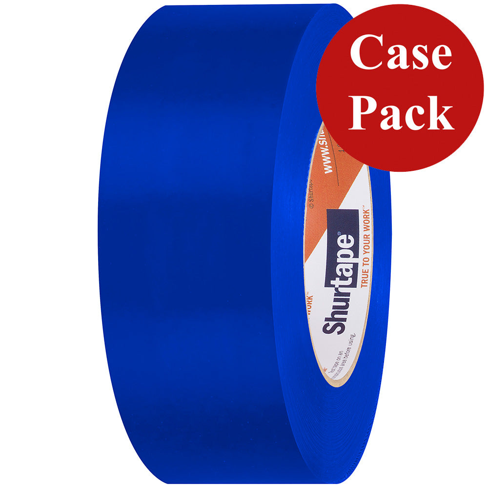 Shurtape UVResistant Marine Heat Shrink Tape  48MM x 55M Roll  Straight Edge Blue Case of 24 Rolls 105731C Main image