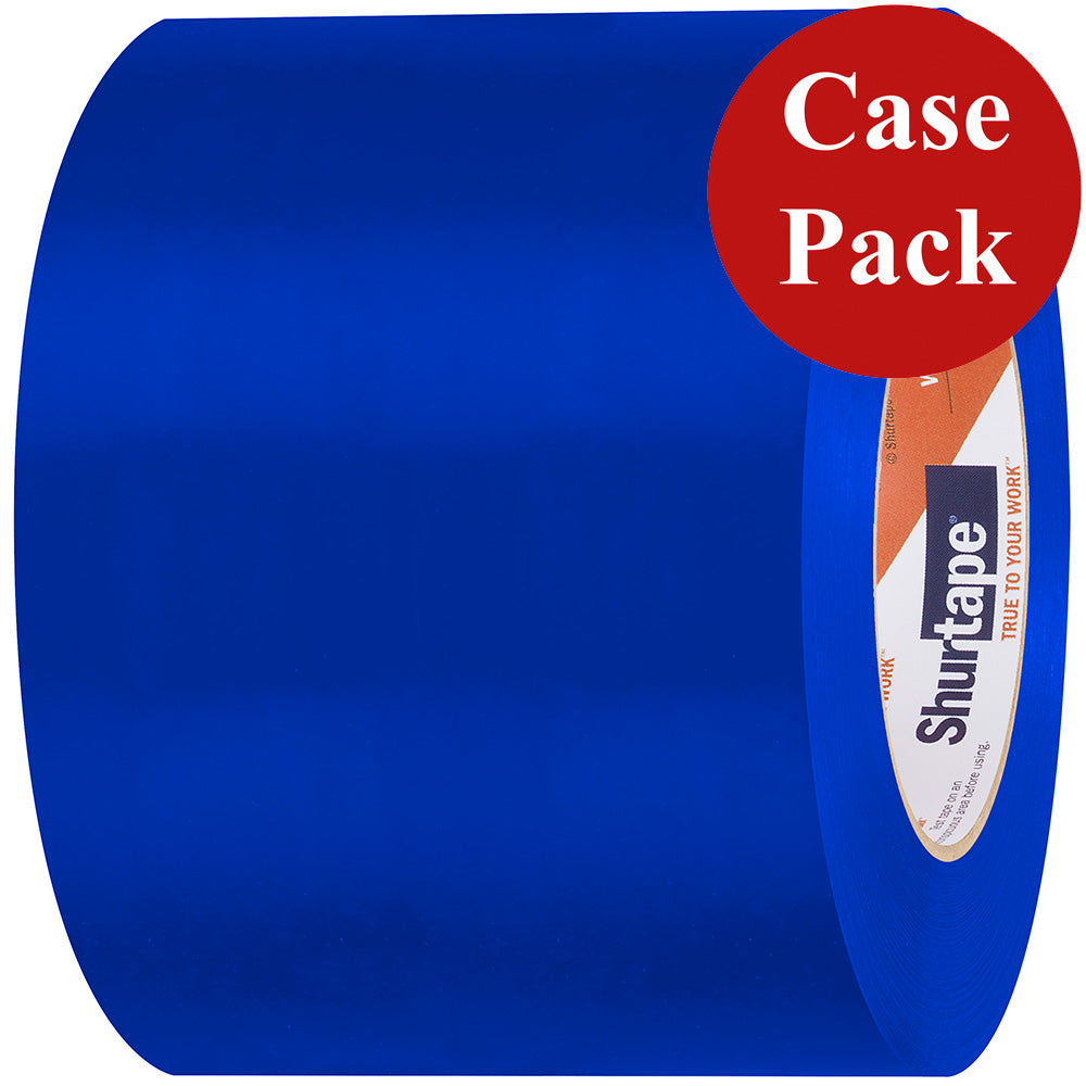 Shurtape UVResistant Marine Heat Shrink Tape  96MM x 55M Roll  Straight Edge Blue Case of 12 Rolls 105740C Main image