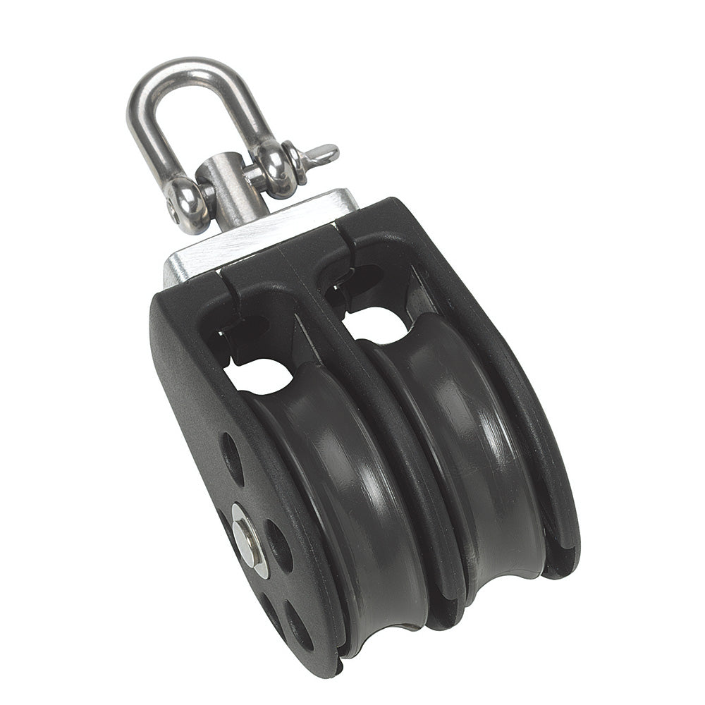 Barton Marine Size 3 45mm Plain Bearing Pulley Block Double wSwivel N03230 Main image