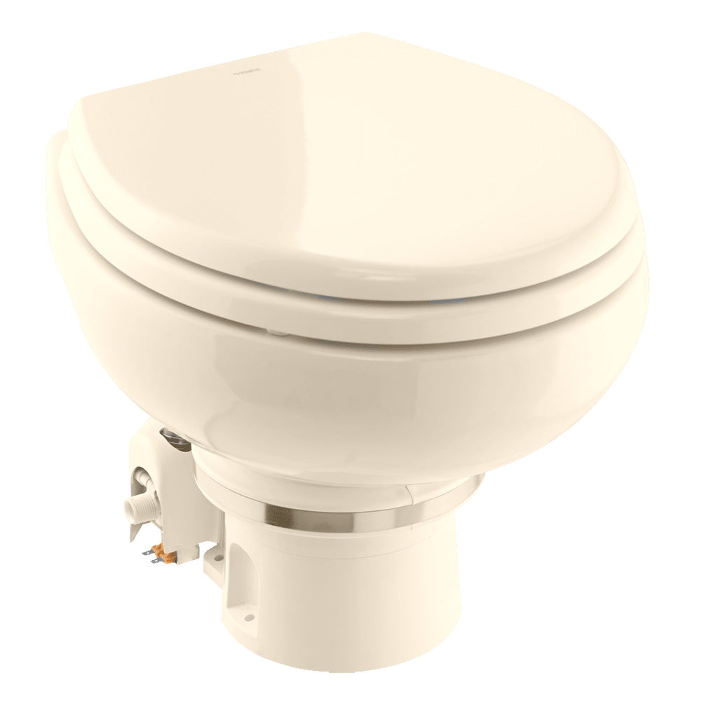 Dometic MasterFlush 7160 Bone Electric Macerating Toilet wOrbit Base  Raw Water  12V 9610007276 Main image