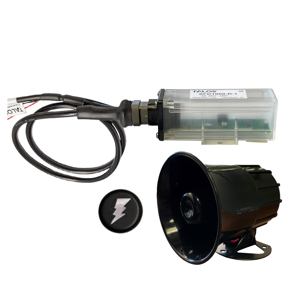 TALOS Remote Housing Lightning Detection System w20 Cable  External Horn  Black Round Indicator  45 Horn Cable Main image