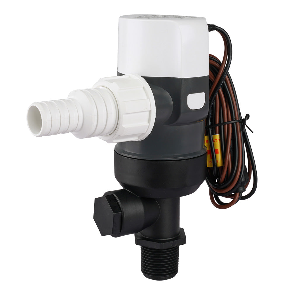 Commodore 1100 GPH Vertical Livewell Pump  Short  12V CMD311100L Main image