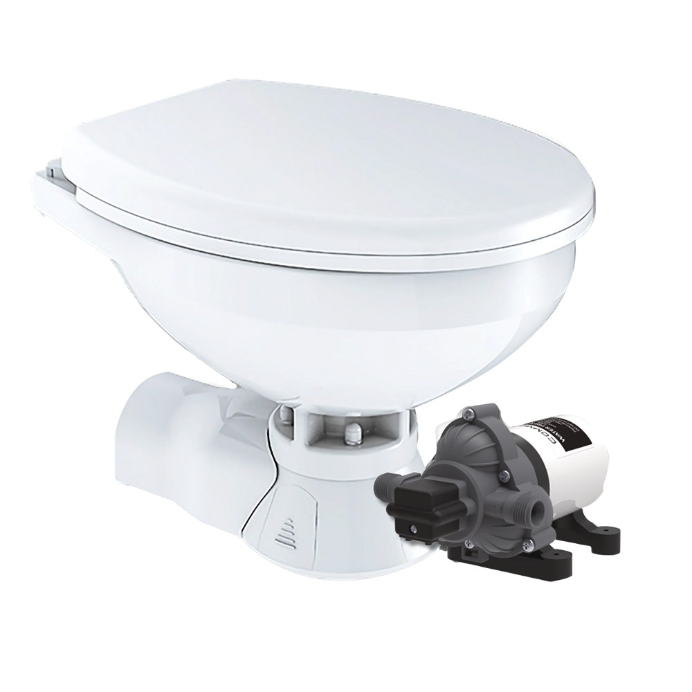 Commodore Quiet Flush Electric Toilet  Rear Macerator  Raw Water Pump  Regular Size CM4RMT Main image