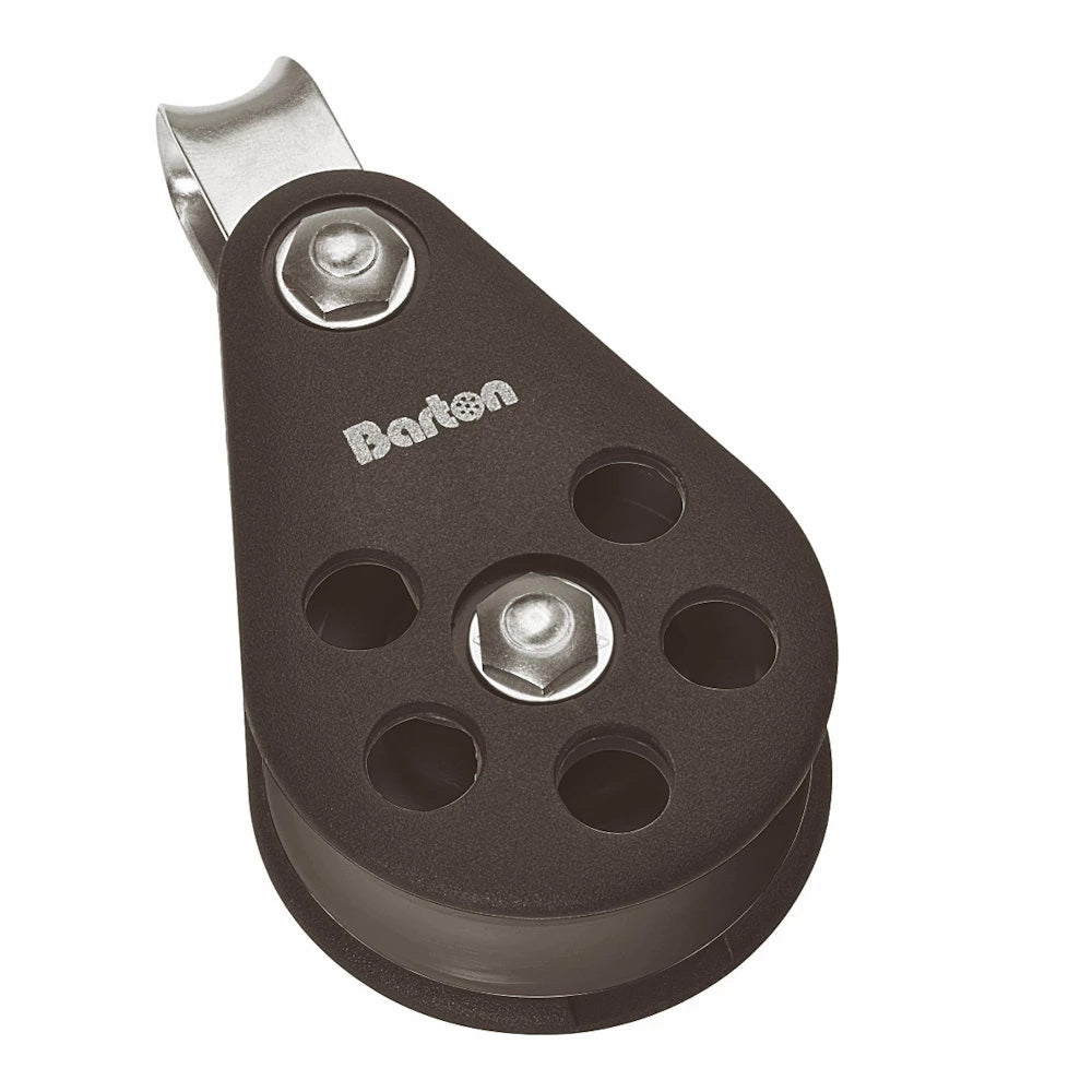 Barton Size 6 64mm Plain Bearing Pulley Single Block Fixed Eye N06110 Main image