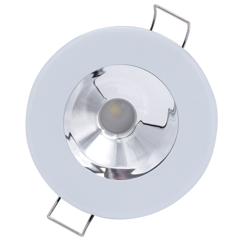 Lumitec Illusion Flush Mount LED Down Light - White - Non-Dimming - White Housing - Chrome Reflector [117133] Secondary image