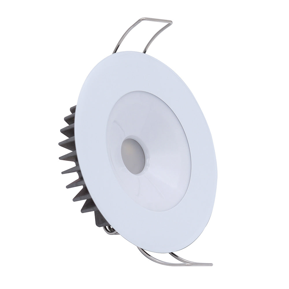 Lumitec Illusion Flush Mount LED Down Light  Warm White  Dimming  White Housing 117129 Main image