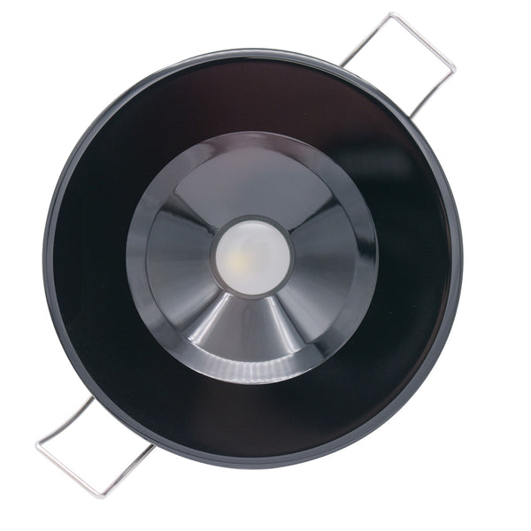 Lumitec Illusion Flush Mount LED Down Light  Warm White  Dimming  Black Housing 117159