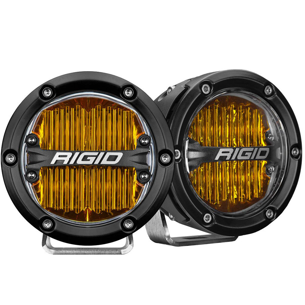 RIGID Industries 360Series 4 LED SAE Fog Beam  Yellow  Set of 2 36121 Main image