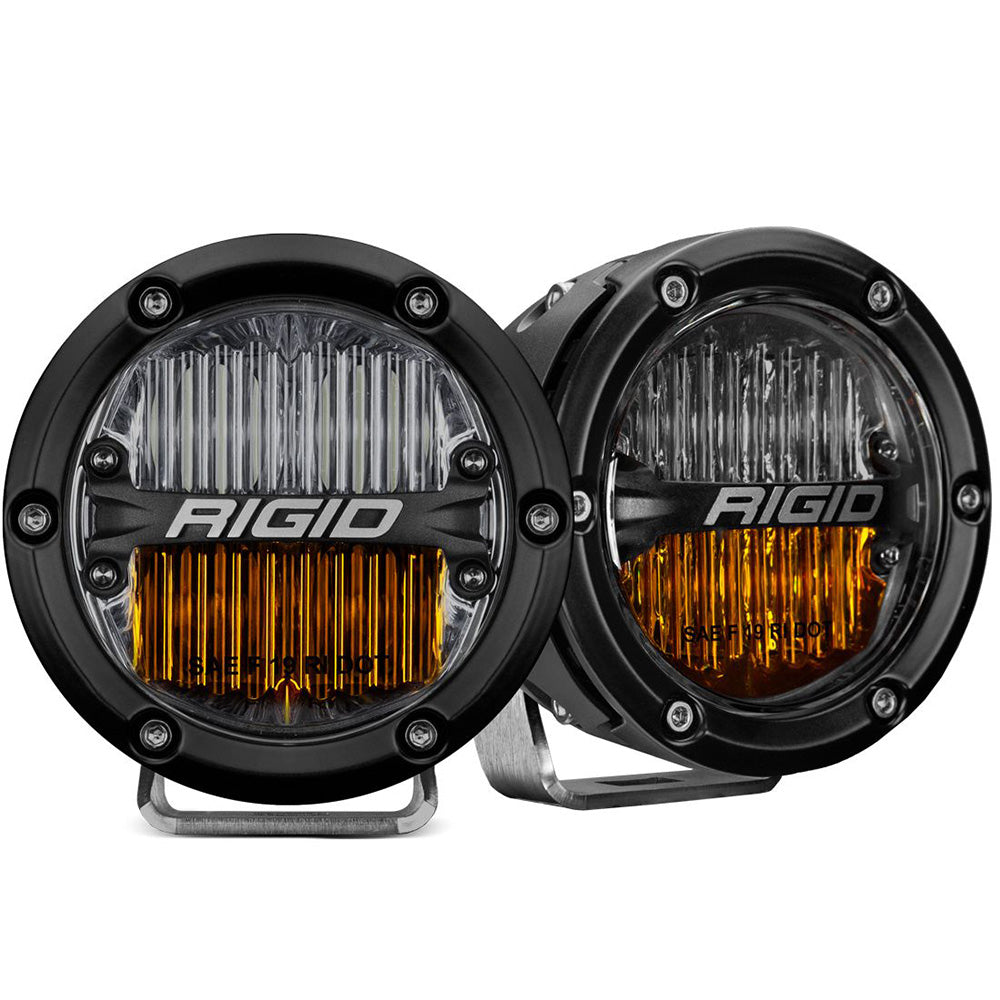 RIGID Industries 360Series 4 LED SAE Fog Beam  YellowWhite  Set of 2 36122 Main image