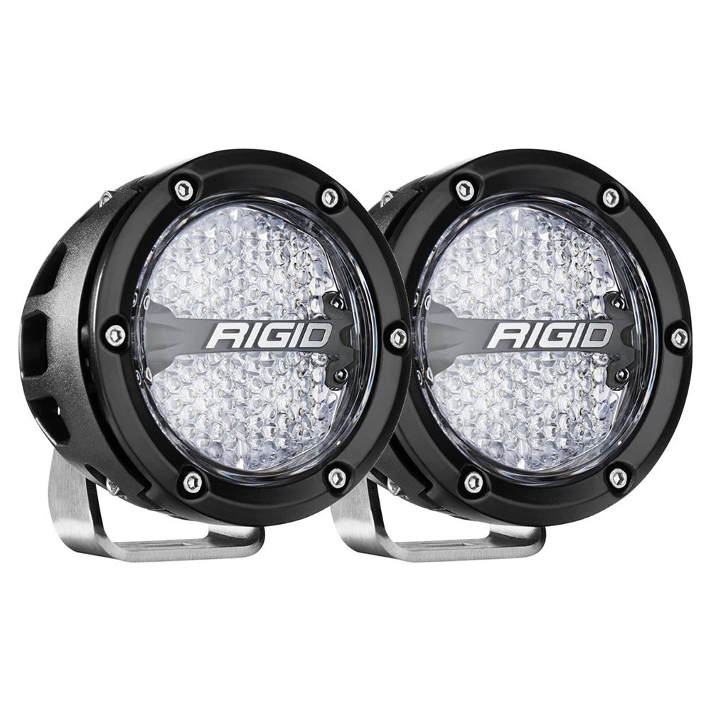 RIGID Industries 360Series RGBW 4 Offroad Lamp Diffused Beam wRGBW Backlight Pods  Set of 2 36400 Main image