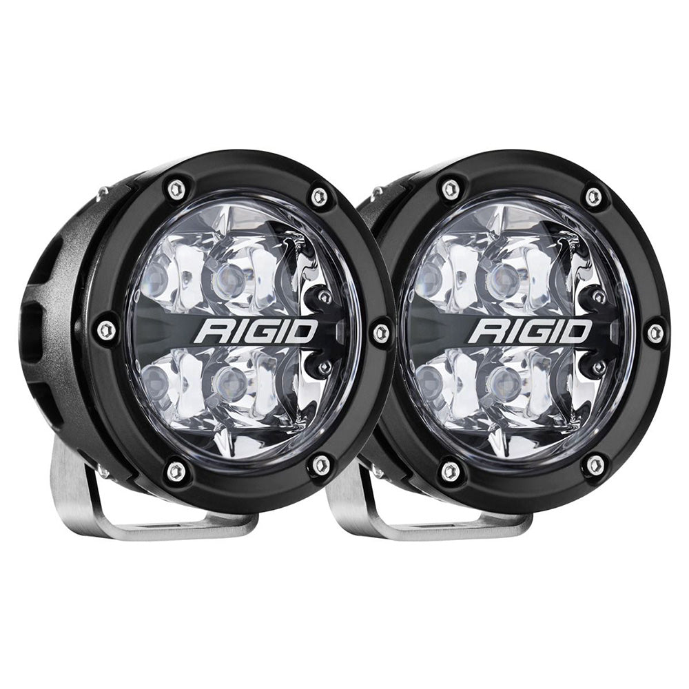 RIGID Industries 360Series RGBW 4 Offroad Spot Beam wRGBW Backlight Pods  Set of 2 36402 Main image