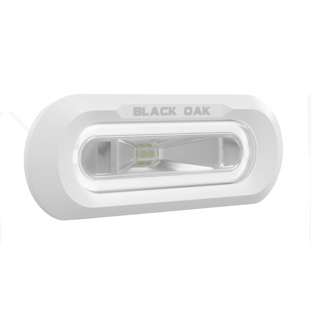 Black Oak Low Pro Marine Spreader Light  Flush Mount  White Housing  White LED MLPSFW Main image