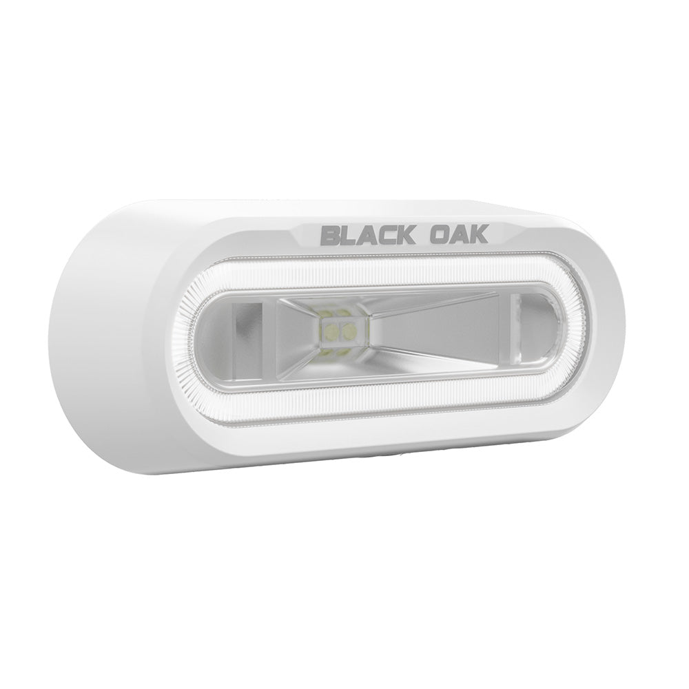 Black Oak Low Pro Off Road Spreader Light  Bracket Mount  White Housing  White LED MLPSW Main image