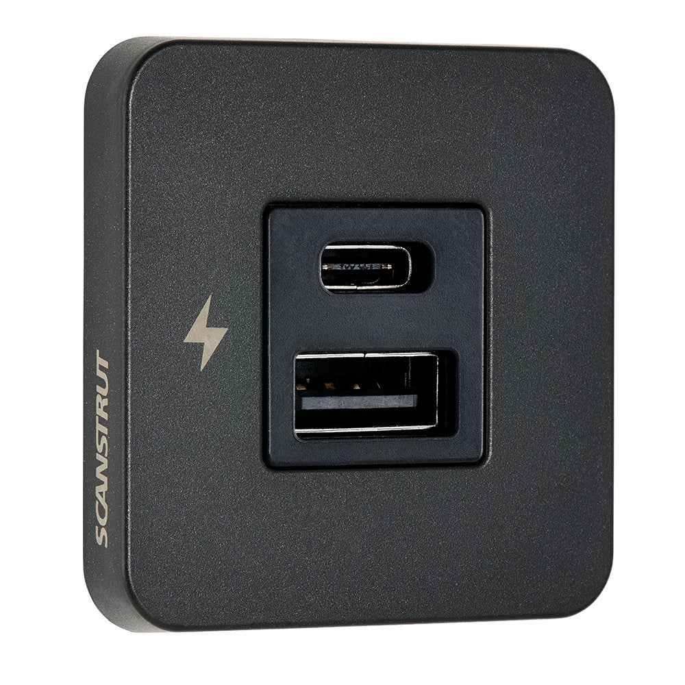 Scanstrut TILE USBAUSBC Interior Charging Socket  1224V  Black Bezel SCTILE10 Main image