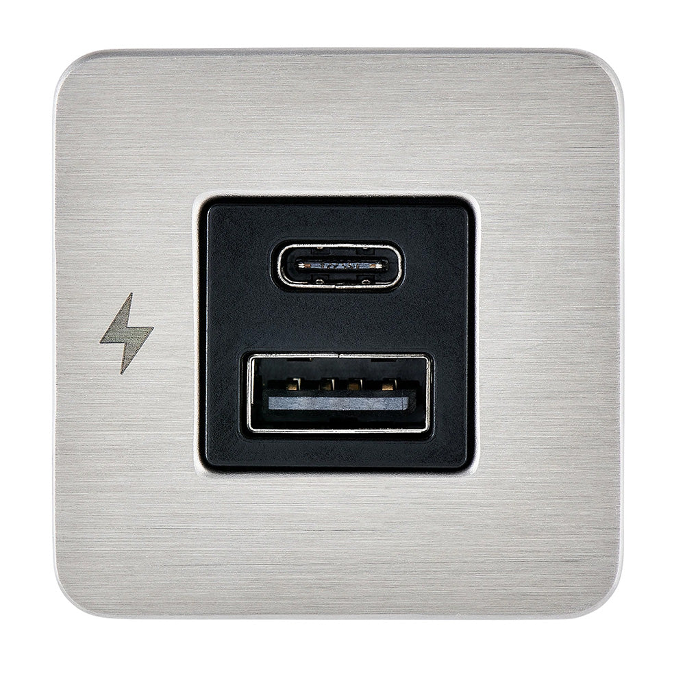 Scanstrut TILE USB-A/USB-C Interior Charging Socket - 12/24V - Stainless Steel Bezel [SC-TILE-11] Secondary image