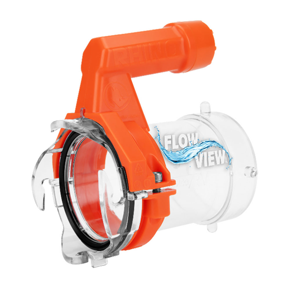 Camco Rhino RV Sewer Hose Extender PRO  5 Sewer Hose Extension  TorqueGrip Handle wBuiltIn LED Flashlight 39570 Main image