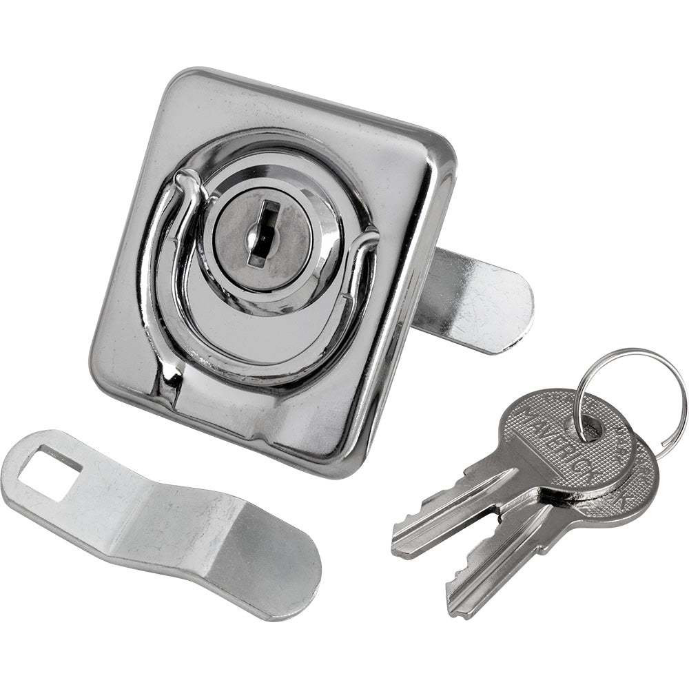 SeaDog Surface Mount Locking Ring Pull  Stamped 304 Stainless SteelDie Cast Zinc Lock 2218311 Main image