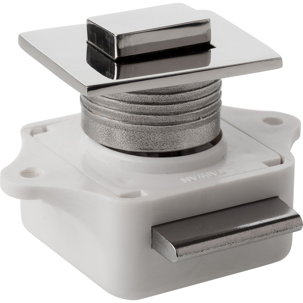SeaDog Push Button Rim Latch  Square  Stainless SteelPlastic Housing 2253101 Main image