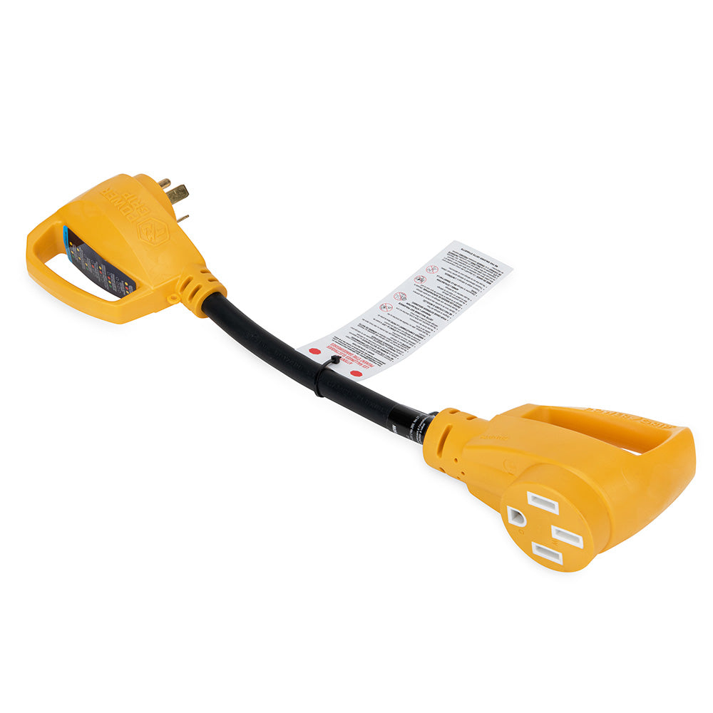 Camco Power Grip RV 18 30Amp Circuit Analyzer Dogbone  Integrated Surge Protection 55460 Main image