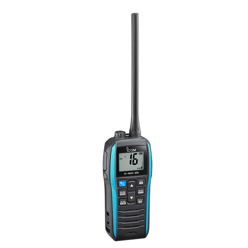 Icom ICM25 EVO Handheld VHF Radio  Blue M25 EVO BLUE 71 USA Main image