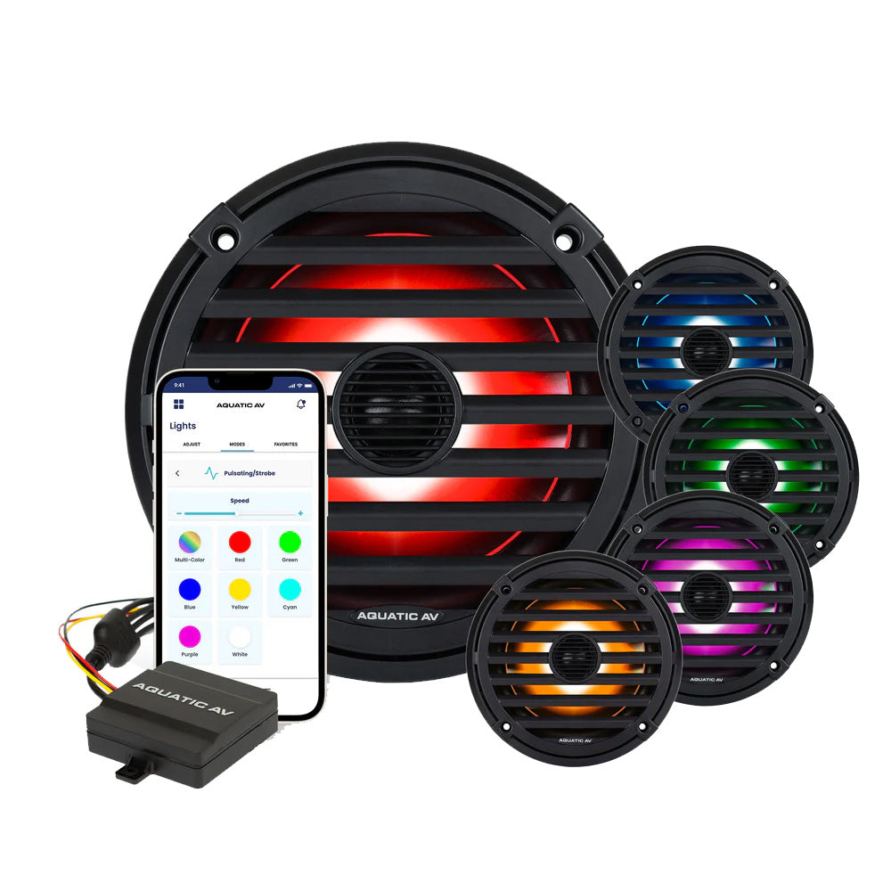 Aquatic AV ELITE 6.5" RGB Speakers - Black - Pair [EL424] Secondary image