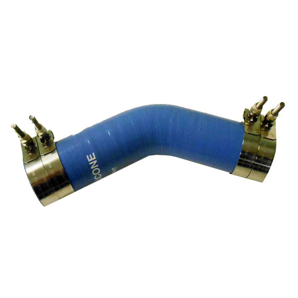 Trident Marine 212 ID 45 Blue Silicone Molded Wet Exhaust Elbow w4 TBolt Clamps 242V2120SS Main image