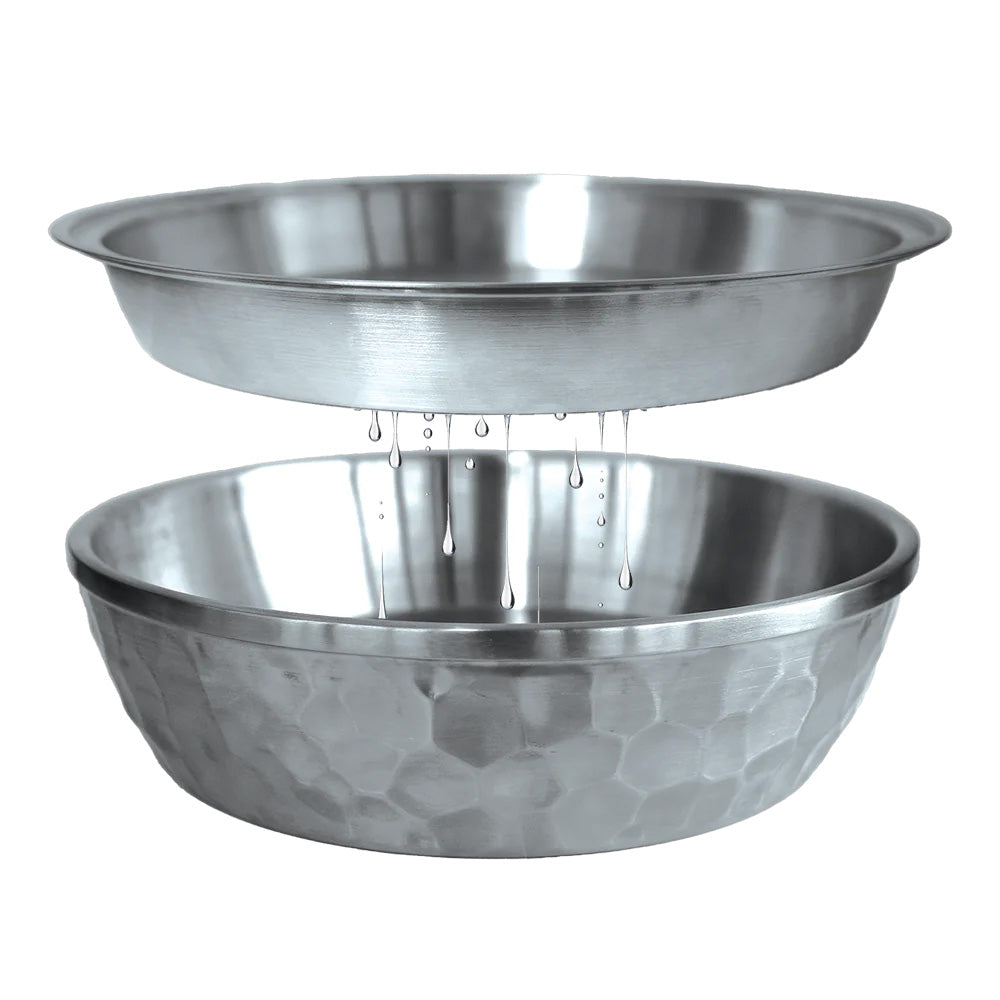 Toadfish Seafood Bowl  12  Stainless Steel  2 Layer Serving Bowl 8073 Main image