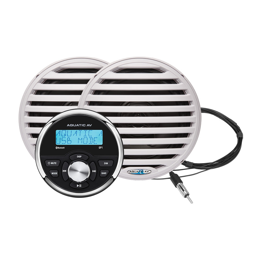 Aquatic AV GP1 Gauge Stereo  Economy 65 Speakers  White Pair GP100W Main image