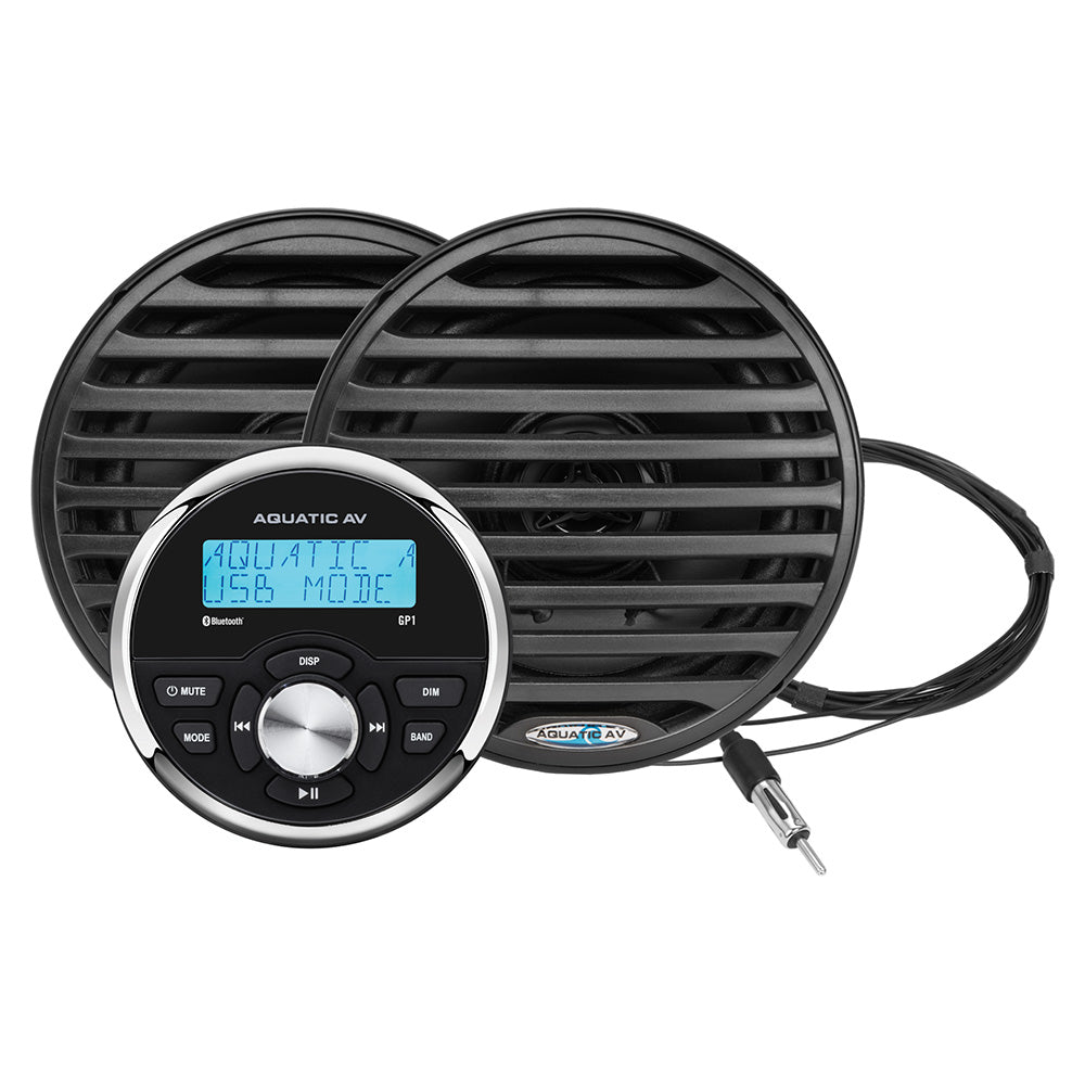 Aquatic AV GP1 Gauge Stereo  Economy 65 Speakers  Black Pair GP100B Main image