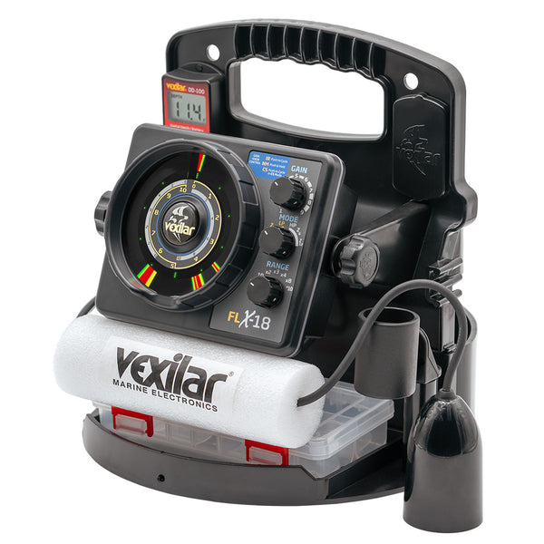 Vexilar FLX18 Pro Pack II Fishing System w12 Degree IceDucer  DD100 PPX1812